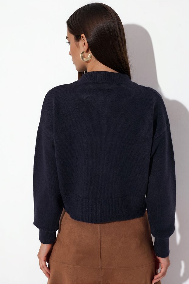 Viorna Buttoned Short Ribbed Cardigan