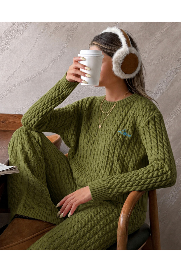 KNITTED DETAIL OVERSIZED SET
