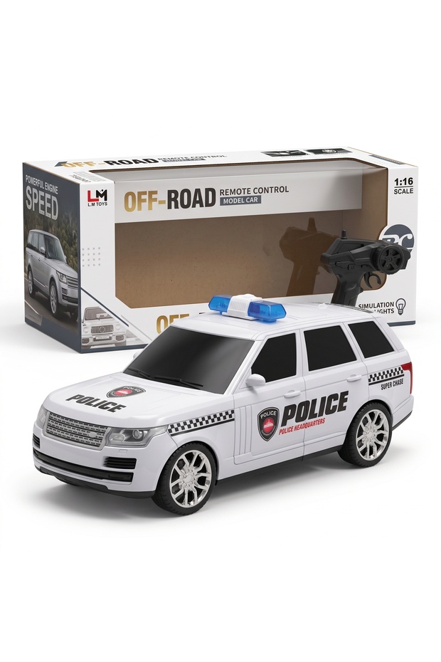 Remote Control Police Car for Kids - Rechargeable Battery