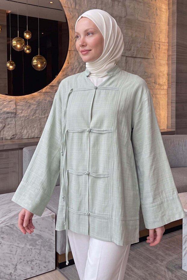 Chinese Buttoned Tunic Y0158 - Green