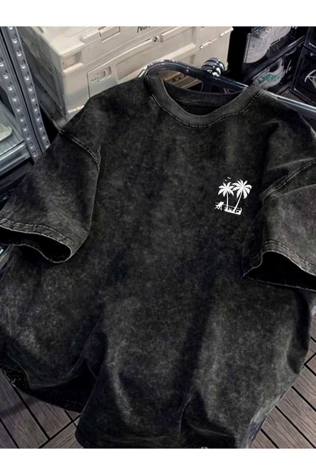 Unisex Oversize Vintage Washed Street Style Street Fashion Cotton Comfortable Fit T-Shirt