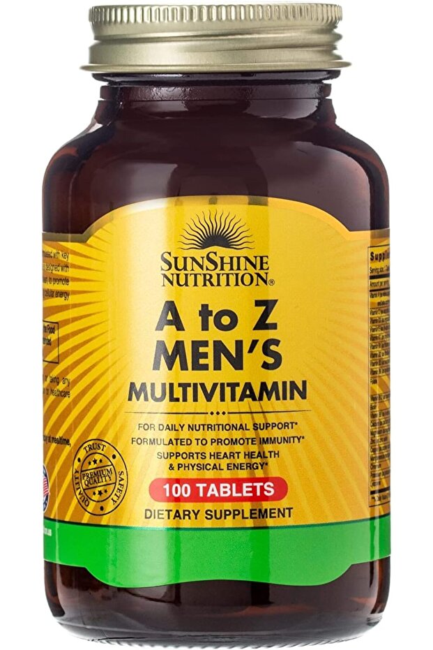 Nutrition A To Z Men's Multivitamins 100 Vegetarian Tablets | For Daily Nutrition Requirement