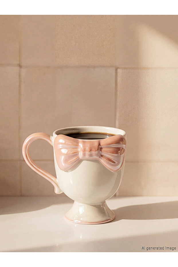 كوب سيراميك من LCW HOME بتصميم فيونكة مختلطة 300 مل