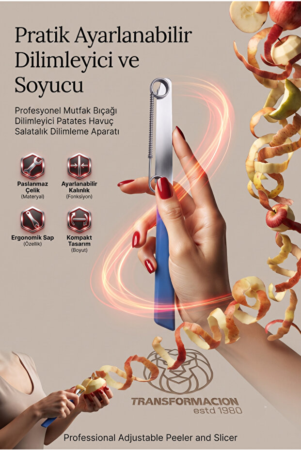 Vegetable Slicer and Fruit Peeler Practical Adjustable Stainless Steel Kitchen Knife Slicer Potato Carrot Cucumber Slicing Gadget 723421