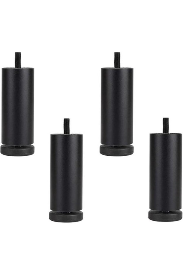 Furniture Leg Set - Cabinet Legs Sofa Legs - Furniture Stabilizer - Adjustable Height - 4 pieces 12cm - Black