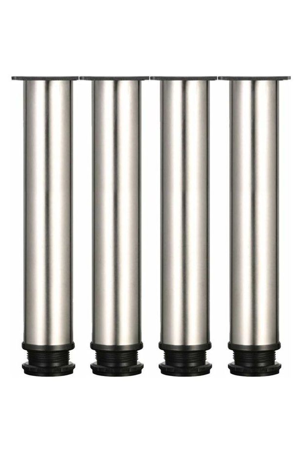 Adjustable furniture legs, set of 4 – 304 stainless steel – Height adjustable range 300-315 mm – Wear-resistant ABS base