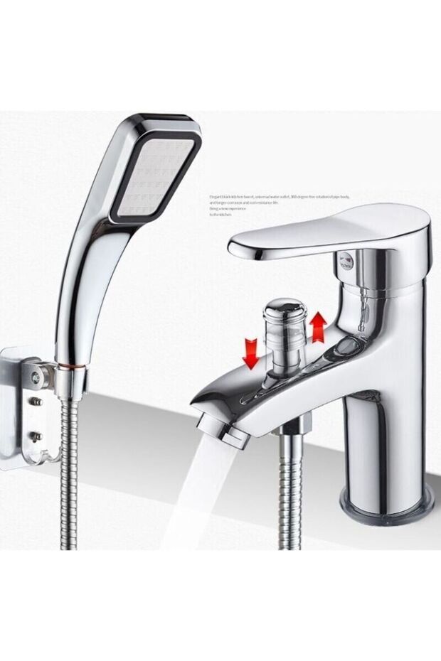 Shower Mixer Faucet, Single-hole hot and cold water dual-outlet shower faucet, Alloy material, Hot and cold water basin mixer faucet with shower...