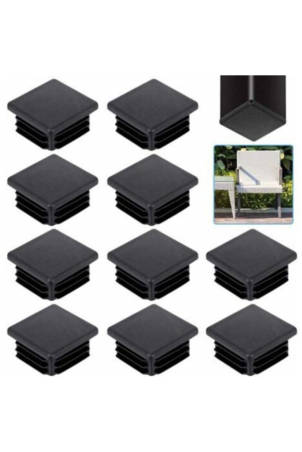 20 30x30mm square tube plugs, Black plastic caps, suitable for furniture/chair/table legs, Sturdy and non-slip, Furniture leg protectors, DIY...