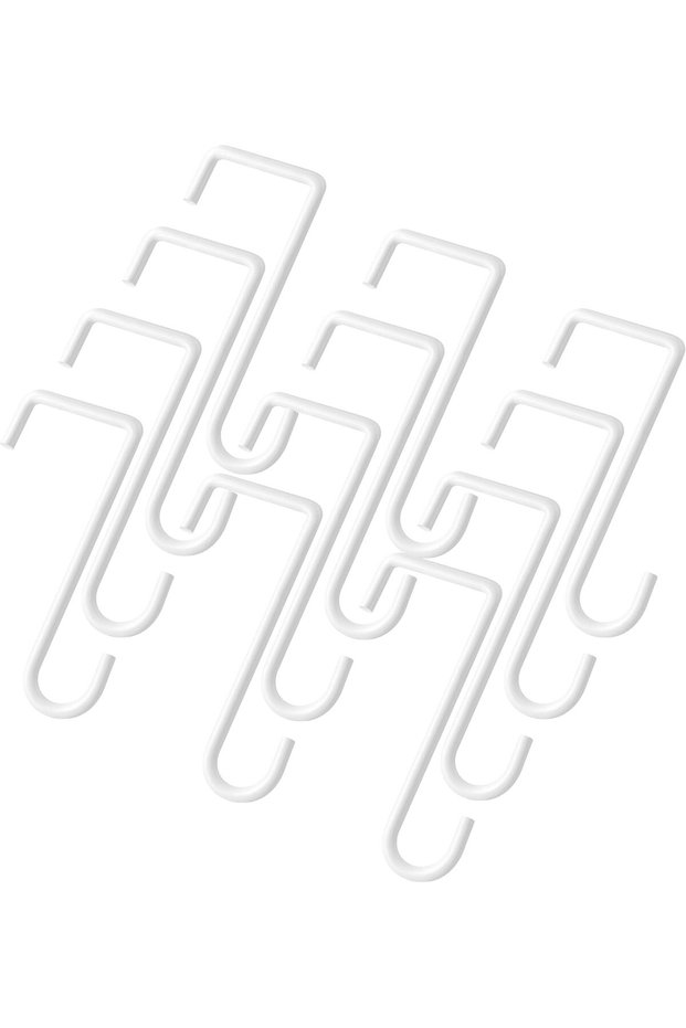 6-Inch Fence Hooks Lightweight Siding Hooks Outdoor String Lights Hanging Deck Bird Feeder Hangers Fence Plant Hangers 12-Pack White