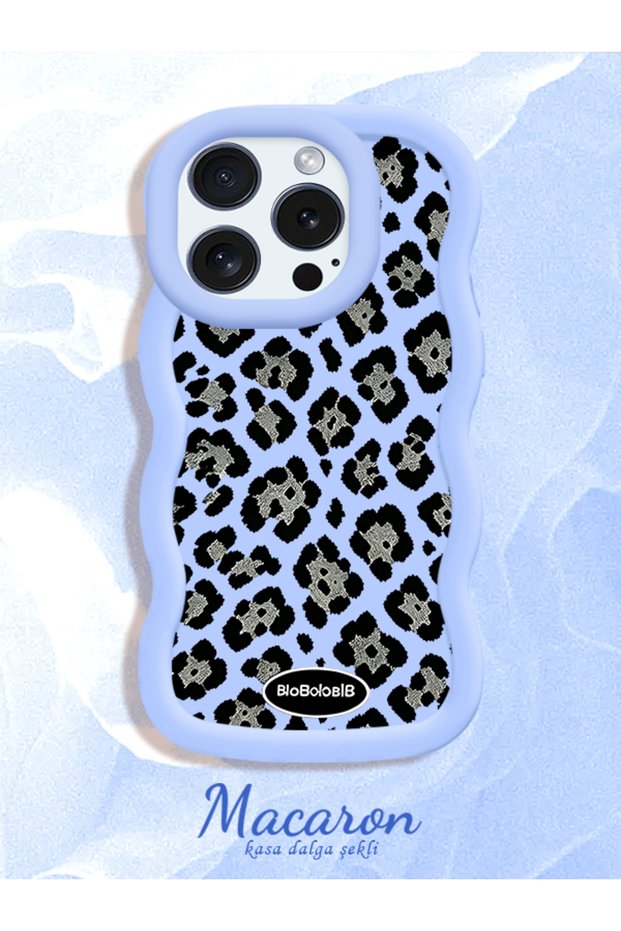 iPhone 12/12 Pro Compatible Wavy Frame Leopard Print High Quality Silicone Phone Case