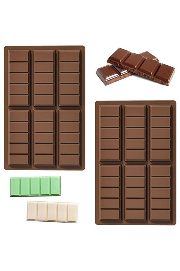 2-piece silicone chocolate mold, BPA chocolate, chocolate bar mold, jelly, gummy candy, non-stick silicone