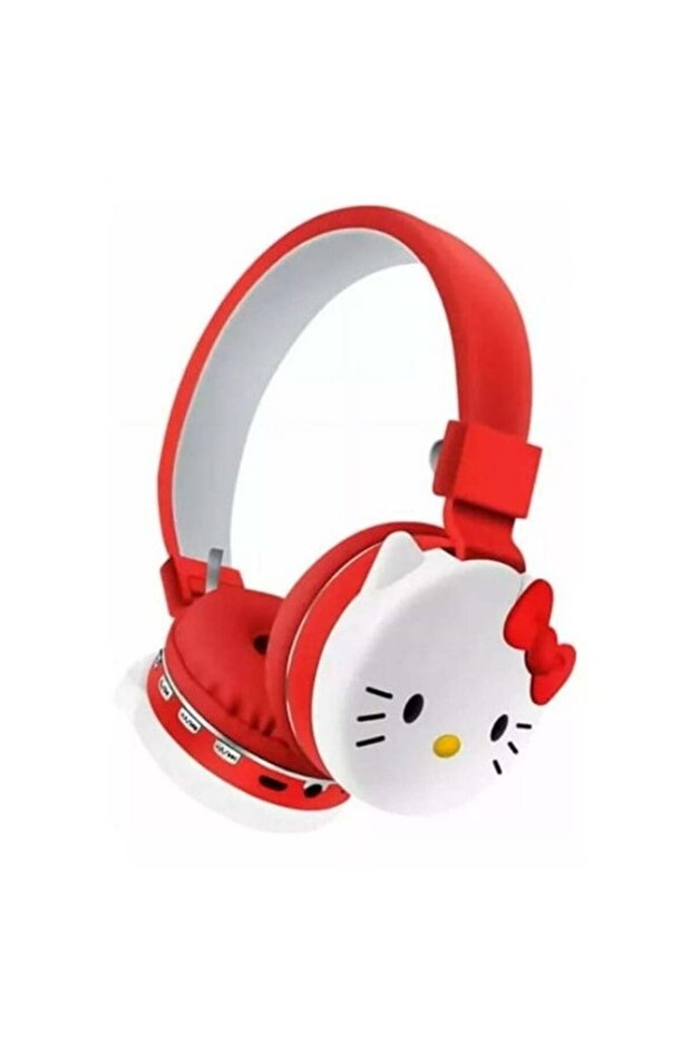 Hello Kitty Cartoon Wireless Bluetooth Headphones Mic Built-In Kids Gift Box Headset