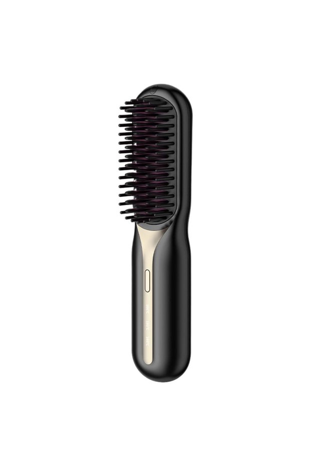 Cordless hair straightener with adjustable comb temperature, portable ionic hair straightener, suitable for women (black).
