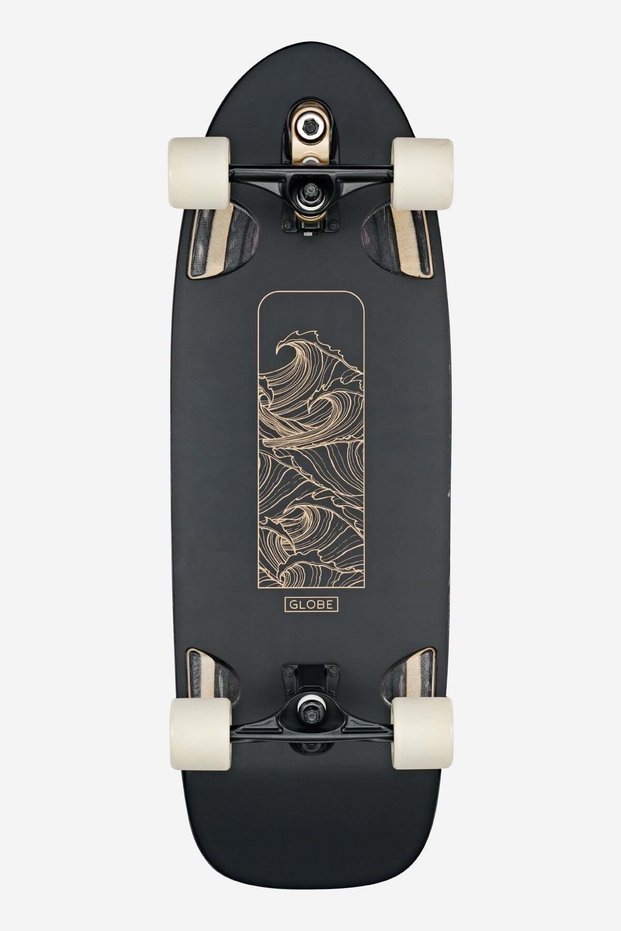 WALRUS 31" SURF SKATE - BLACK/PEAKING