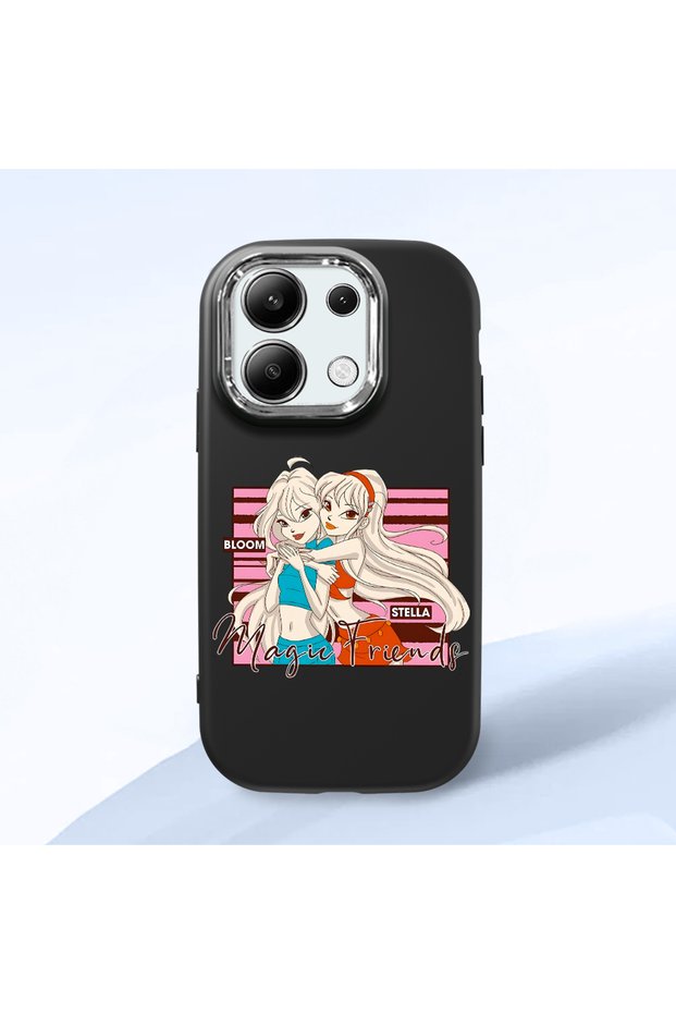 Redmi Note 13 4g Compatible Black Silicone Case with Shock-Absorbing Camera Protections