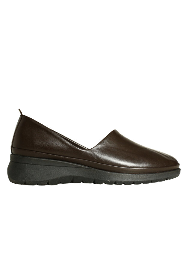 Brown Leather Women's Casual Shoes