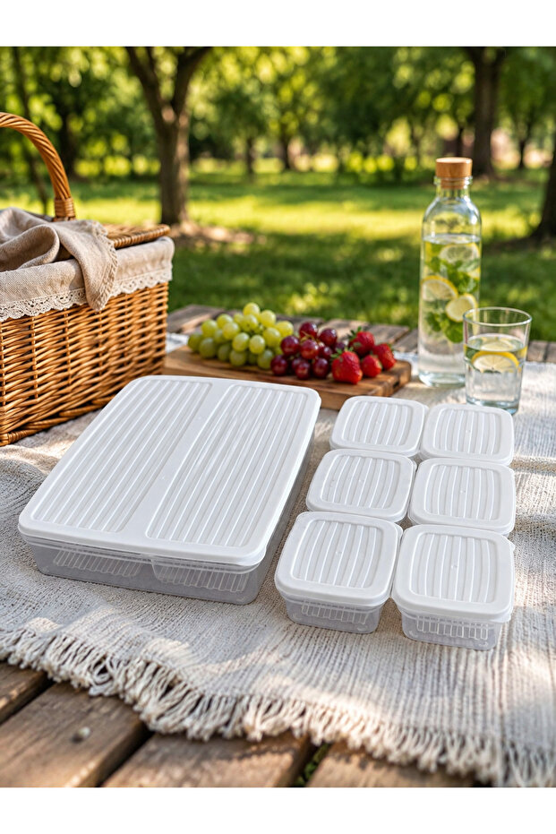 7-Piece Breakfast and Storage Container Set 29X23X6 cm