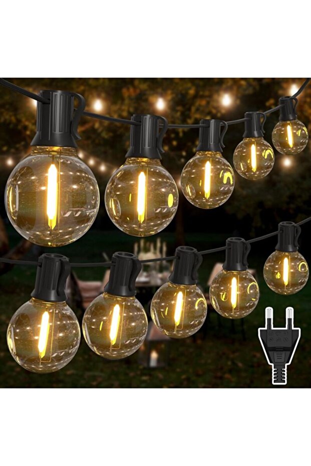 30m outdoor G40 string 50+2LED warm white.