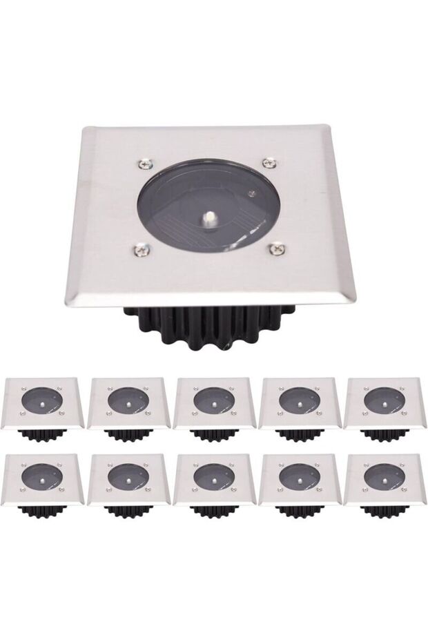 LED Solar Ground Lights 10 Pack, Outdoor Light, Street Light, Buried Light, Waterproof (Cool White) [Energy Class A+]
