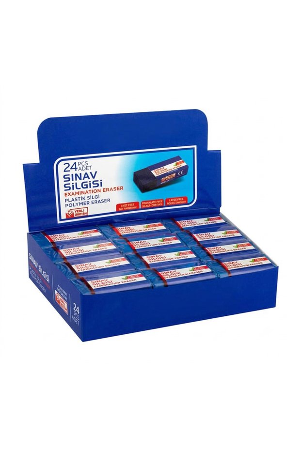 Exam Eraser Blue 24 Pack Soft Does Not Leave Marks