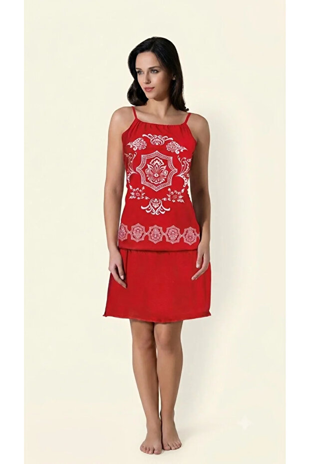 Şahinler Rope Strap Drawstring Nightgown 22224