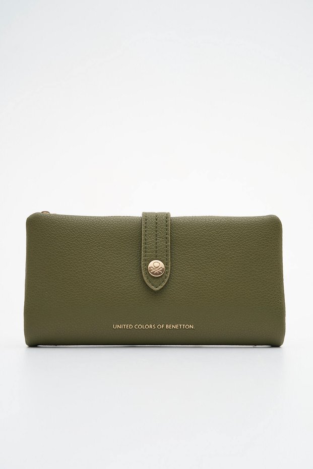 Benetton Women's Wallet Khaki Bnt1868