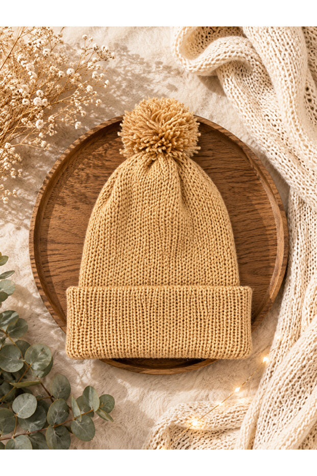 Knitted Double Layer Knitted Beanie for Children