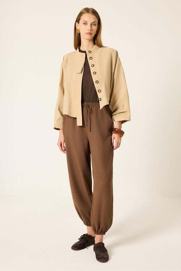 Tie-Waisted Tight-Leg Shalwar Pants