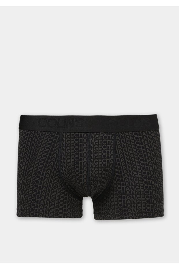Trunk Fit Printed Men's Black Boxer
