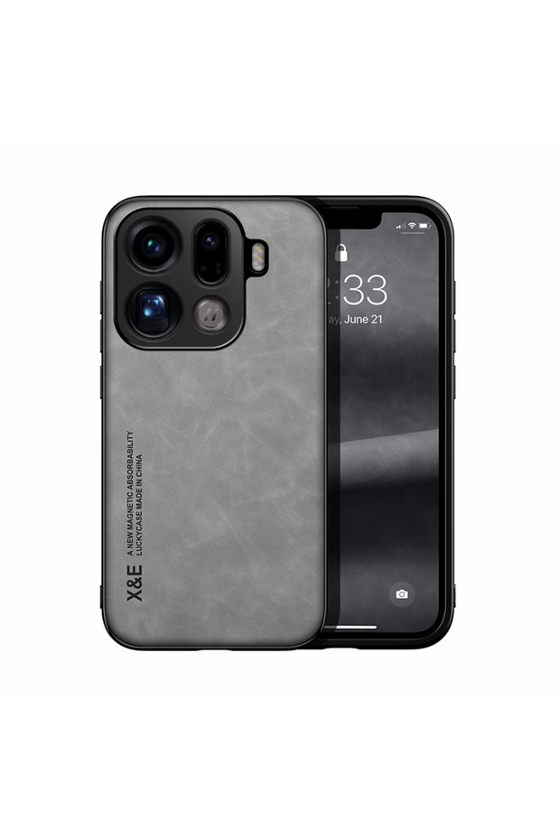 OPPO Find X9 Light Grey For OPPO Find X9 Pro X9 X8 X6 X5 Pro X8S X8Ultra Case Magnetic PU Leather +S