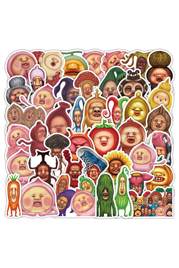 50Pcs 50PCS Cartoon Kobitos Stickers Fun Kobito Graffiti Stickers DIY Diary Phone Case Handmade Scr