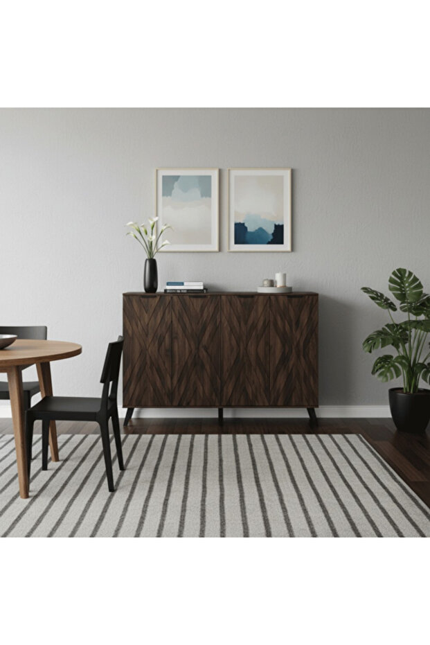 Multi-purpose buffet cabinet with a modern design