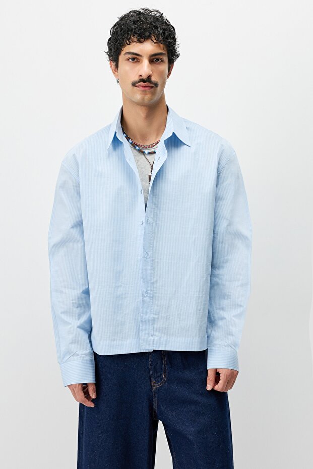 Boxy Fit Shirt with Text Detail