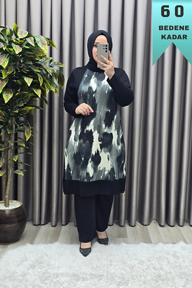 Women's Clothing Plus Size Modal Combed Cotton Garnished Double Long Set
