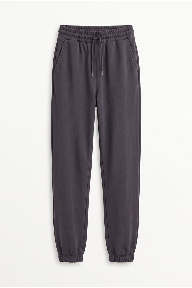 Women's High Waist Elastic Waist Lace-Up Pocketed Elastic Cuffs Baggy Jogger Sweatpants Po-3051