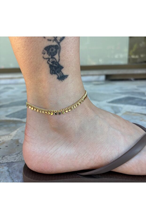 Round Plate Chain Anklet