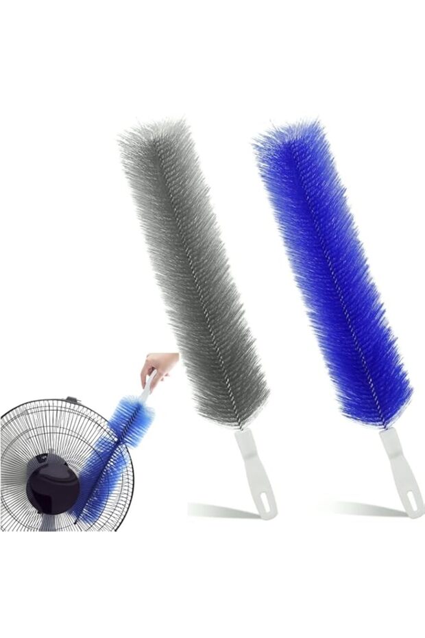 2 Pcs Fan Cleaning Brush Bendable Cobweb Duster - Microfiber Head, Washable - Ideal for Ceiling Fan Blades, Air Vents, Curtains, Cars - Reusable Dust Remover