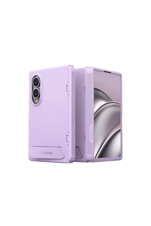 Samsung Galaxy Z Fold 8 Ostand L1 Magsafe Cover with 2 Screen Protectors and Stand - Light Purple