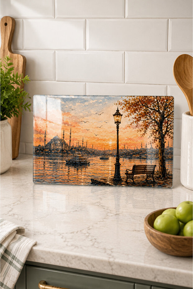 Glass Cutting Board - Glass Cutting Table | Istanbul Collection - 1 | 20cm X 30cm