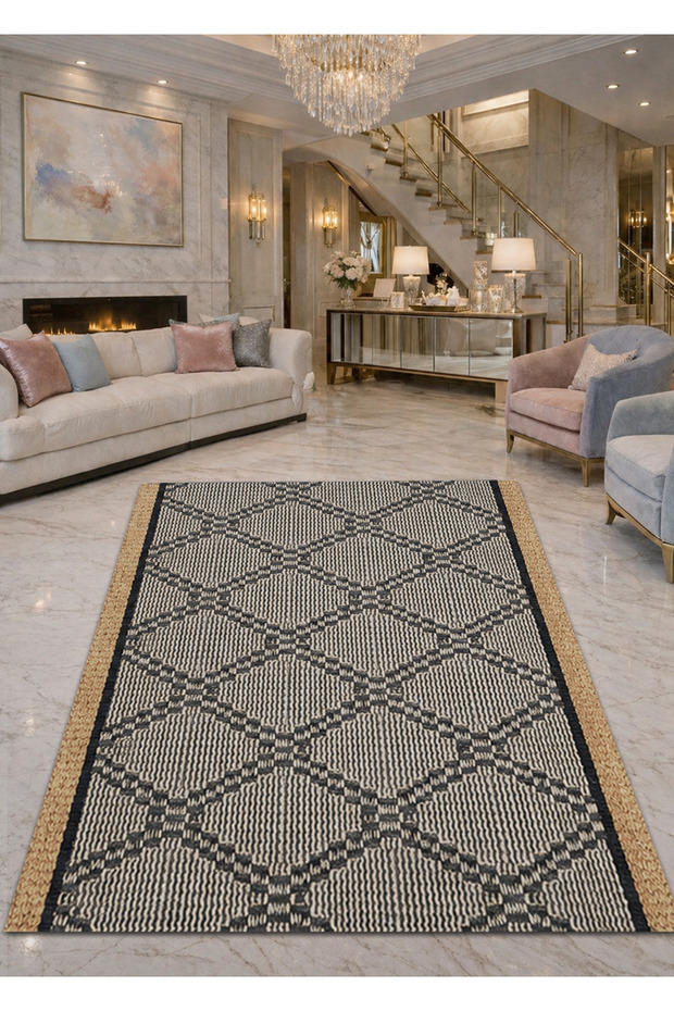 Sdt Mixed Patterned Modern Woven Base Decorative Carpet Sdtamor1472