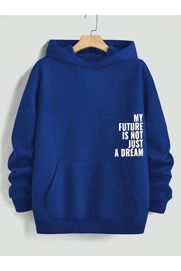 My Future Printed Oversized Unisex Women'S/Men's Hooded Sweatshirt