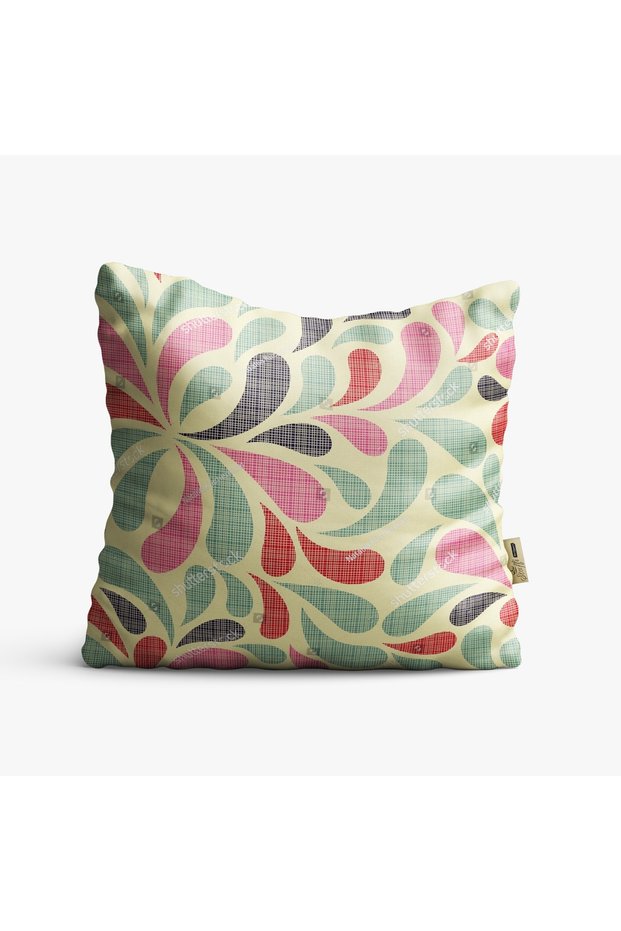 Throw Pillow Cover 42X42Cm Decorative Throw Pillow Cover New Season Patterned Model Pat 02