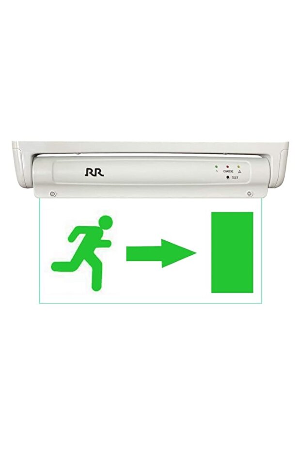 Rr Exit Green Sign In Clear Light Board 230V With Battery Backup (Exit Right)