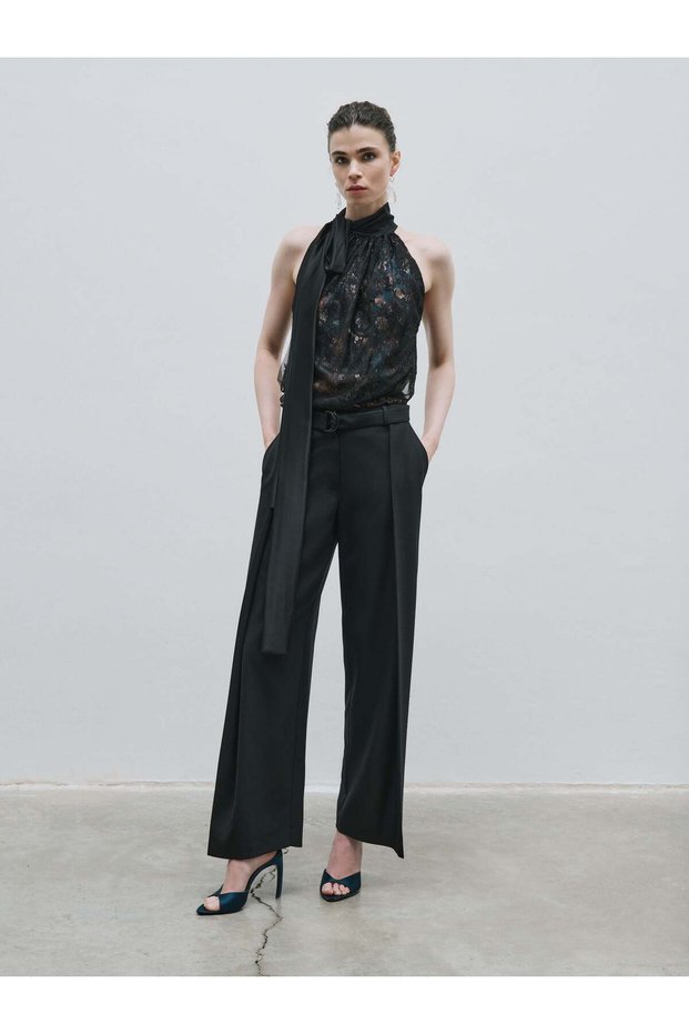 Belted Palazzo Pants