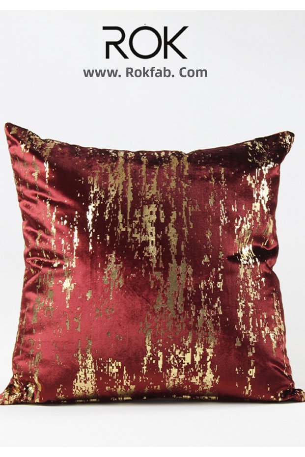 Printed Patterned Red Cushion Cover 45X45 cm Decorative Pillowcase