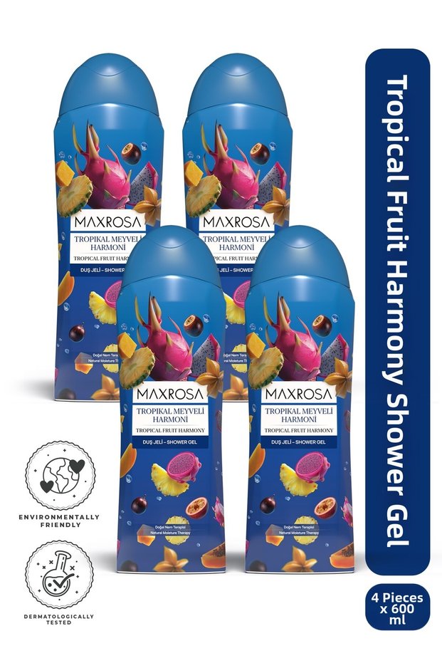Tropical Fruits Shower Gel 600 ml X 4 Pcs