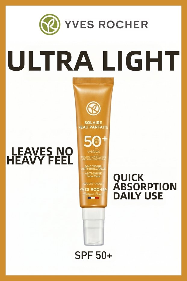Lightweight Textured Sunscreen 40 ml Spf 50+ Anti-Oil Face Sunscreen Anti-Blemish Matte Finish Uva Uvb Protector