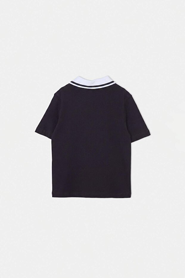 Siyah Baskılı Örme T-Shirt TKDSS26TS00056 - 6
