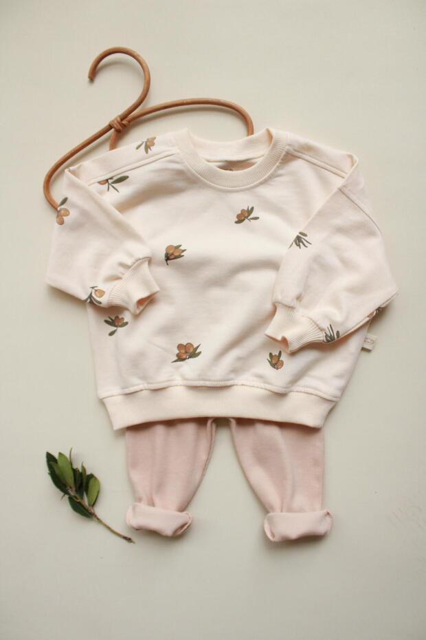Zeytin Printed Baby Bottom and Top Set