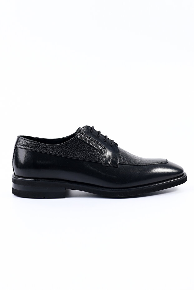 Genuine Floater Leather Black Classic Men's Shoes Eva Sole - 4103